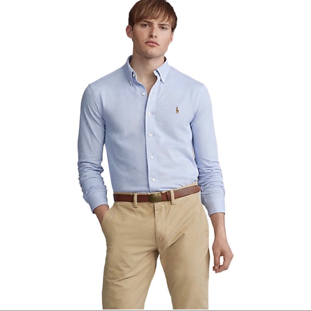 Ralph Lauren Blue 100% Cotton Button Down